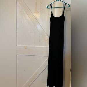 SKIMS ribbed slip dress, black, size XL. NWT